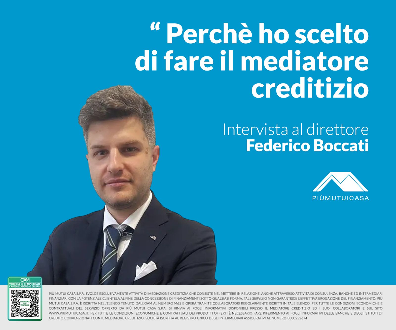 PERCHÉ HO SCELTO DI FARE IL MEDIATORE CREDITIZIO. IL RACCONTO DI FEDERICO BOCCATI, DIRETTORE DI FINANCIAL POINT